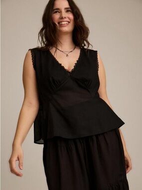 Torrid • NWT $60 Festi Cotton Tie-Back Tank PTP 29”